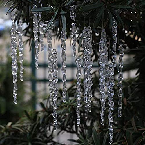 25 pcs icicles ornament set - ToBeIT christmas decoration acrylic clear icicles set (25pcs icicles ornament)