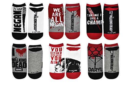 The Walking Dead Lowcut Socks - Negan, Daryl Dixon AMC - Fits Ladies Shoe Size: 4-10
