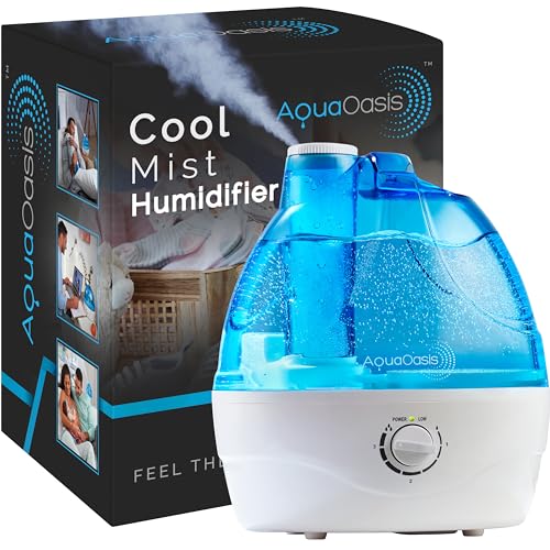 AquaOasis Cool Mist Humidifier (2.2L Water Tank) Quiet Ultrasonic Humidifiers for Bedroom & Large room - Adjustable -360 Rotation Nozzle, Auto-Shut Off, Humidifiers for Babies Nursery & Whole House