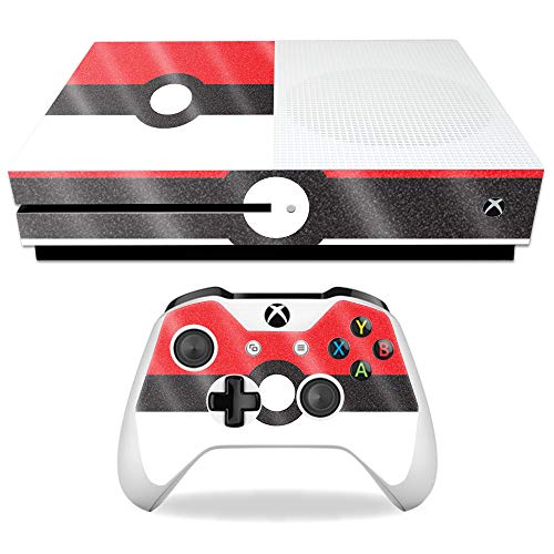 MightySkins Glossy Glitter Skin for Microsoft Xbox One S - Battle Ball | Protective, Durable High-Gloss Glitter Finish | Easy to Apply, Remove, and Change Styles | Made in The USA
