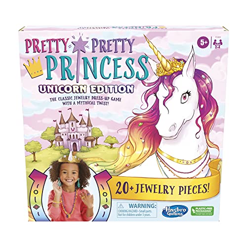 Hasbro Gaming Pretty Princess Unicorn Edition Board Game, Includes 20 Pieces (Amazon Exclusive)