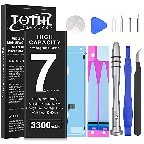 TQTHL [3300mAh] Battery for iPhone 7 Replacement, (2023 New Version) High Capacity New 0 Cycle Batteries Only for A1660 A1778 A1779 with Professional Tool Kit