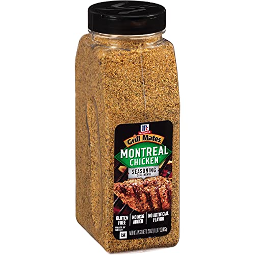 McCormick Grill Mates Montreal Chicken Seasoning, 23 oz - One 23 Ounce Container of Montreal Chicken Seasoning with Blend of Garlic, Onion, Black and Red Pepper and Paprika for Meats and Seafood