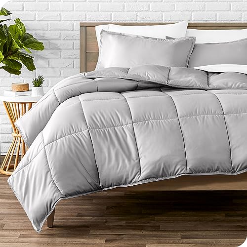 Bare Home Comforter Set - Queen Size - Ultra-Soft - Goose Down Alternative - Premium 1800 Series - All Season Warmth (Queen, Light Grey)
