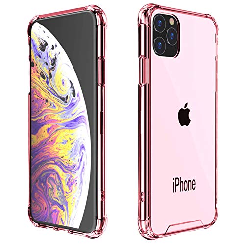 Compatible with iPhone 11 6.1inch(2019) Case, Clear Heavy Duty Protection Shockproof Rugged Cover with 4 Corners Protection,[Crystal Clear] Designed for iPhone 11 6.1inch(2019)-Rose Gold