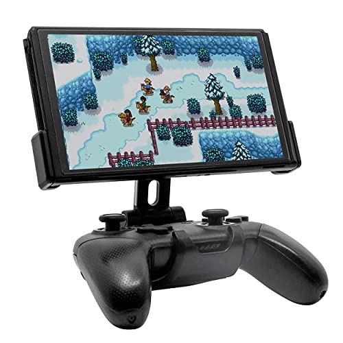 Fixture S2 Gaming Console Monitor and Controller Mount Compatible with Nintendo Switch OLED and Pro Controller, Adjustable Video Game Holder Stand Clip