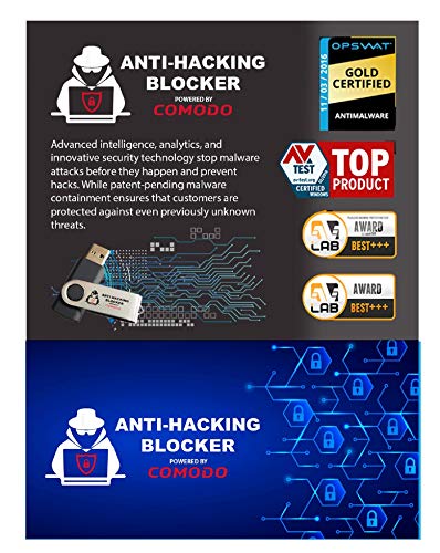 Anti-Hacking Blocker Software By COMODO - Premium Internet Security Anti Virus Software and Firewall Protection - Protects Up to 3 PC's - 1 Year PrePaid Subscription