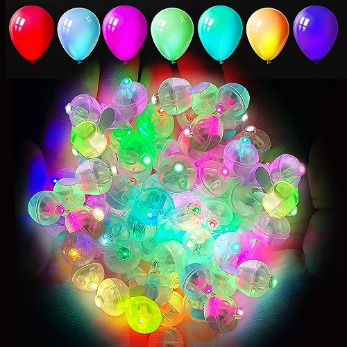 Aogist 50pcs Multicolor Balloon Lights,Long Standby Time Waterproof Mini Light,Battery Powered,Round LED Ball Lamp for Latex Balloon Paper Lantern Party Wedding Festival Christmas Halloween Decorative