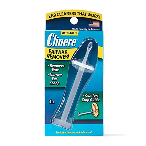 Clinere Ear Cleaner Earwax Remover Reusable Tool with Comfort Guide, Narrow Ear Scoop for Safely & Gently Cleaning Ear Canal at Home, Earwax Removal Cleaning Tool, Itchy Ears, Ear Wax Buildup, 1ct