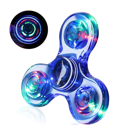 SCIONE LED Fidget Spinners, Light up Sensory Fidget Toys for Kids, Glow in The Dark Toys-ADHD Anxiety Toys Stress Relief Reducer Return Gifts Goodie Bag Stuffers Classroom Prizes