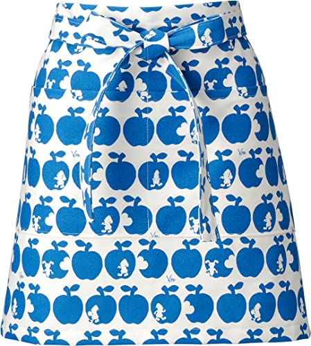 Shirayuki Waist Apron with four big pockets 100% cotton. Made in Japan. Kitchen Aprons, Server Aprons | Half Apron for Crafts, Restaurant, Shop Work Apron, Art Smock, Garden (Snow White, Blue)