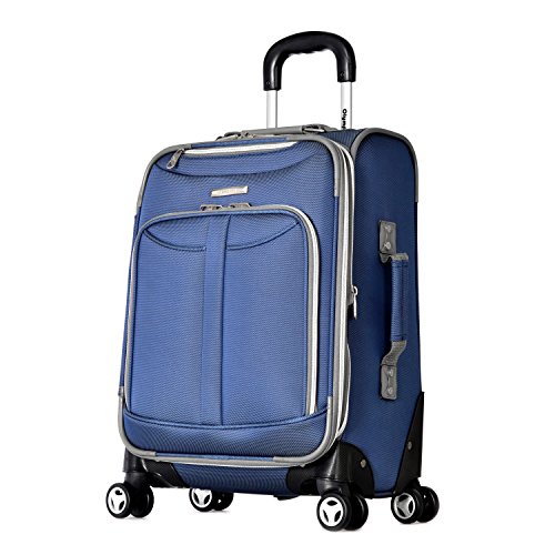 Olympia U.S.A. Tuscany 21' Expandable Carry-on Spinner, Blue