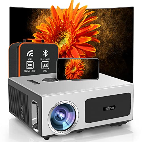 [Auto Focus]4K Projector with 500'display.1100ANSI Projector 4K Wifi and bluetooth,Native 1080P Outdoor Projector Auto 6D Keystone.50% Zoom.PPT.Smart Home Movie Projector 4K+ for Phone/PC/TV Stick/PS5