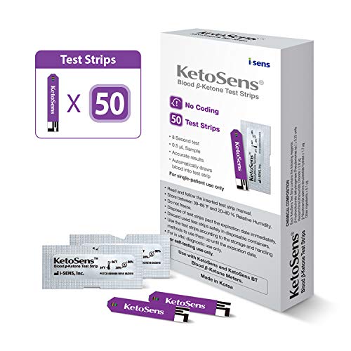KetoSens Blood Ketone Test Strips - Ideal for The Keto Diet and Ketosis Monitoring - Includes 50 Test Strips…