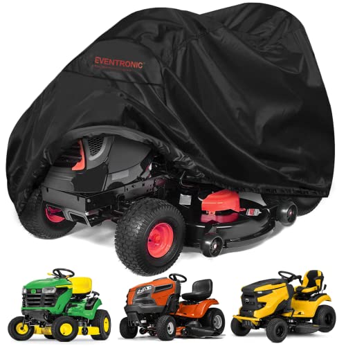 Riding Lawn Mower Cover, Eventronic 54“ Riding Lawn Tractor Cover Waterproof Heavy Duty Durable (420D-polyester oxford)