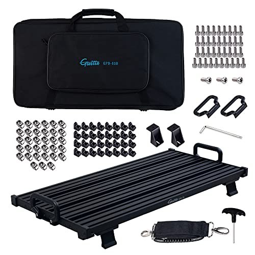 Guitar Pedalboard - Guitto Effects Pedal Board Aluminum Alloy Super Light with Carry Bag (GPB-03 Large)
