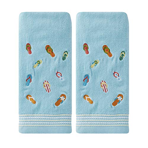 SKL HOME by Saturday Knight Ltd. Flips & Flops 2 Pc Hand Towel Set, Blue, Small