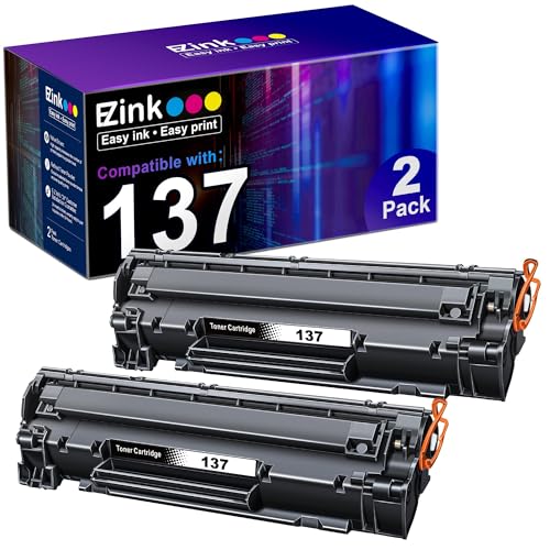 E-Z Ink (TM Compatible Toner Cartridge Replacement for Canon 137 Black Toner Cartridge High Yield CRG-137 CRG137 to use with ImageClass D570 MF232W MF227dw MF229dw MF244dw MF212dw MF236n (2 Pack)