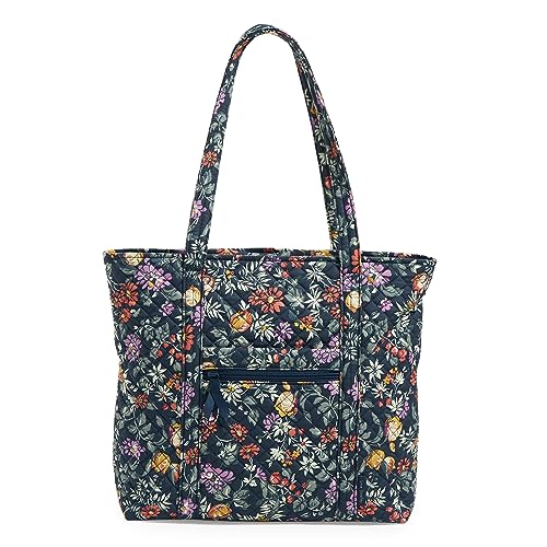 Vera Bradley Cotton Vera Tote Bag, Fresh-Cut Floral Green
