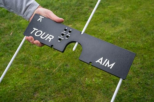 Tour Aim 2.0 Golf Training Aid - All-in-One Practice Tool with 3 Alignment Sticks and a Headcover - Dramatically Improve Your Short, Mid, and Long Game - Perfect for Both Righties and Lefties