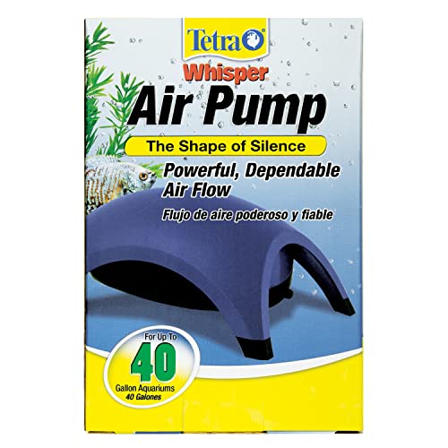 Tetra Whisper Air Pump 20 To 40 Gallons, For Aquariums, Powerful Airflow, Non-UL Listed,Blue