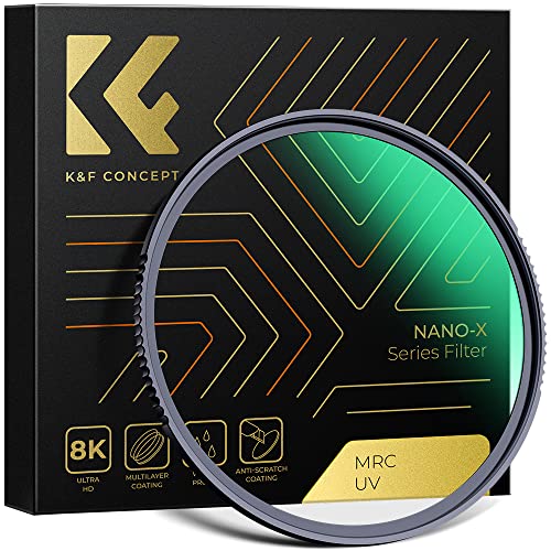 K&F Concept 43mm MC UV Protection Filter with 28 Multi-Layer Coatings HD/Hydrophobic/Scratch Resistant Ultra-Slim UV Filter for 43mm Camera Lens (Nano-X Series)