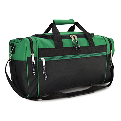 DALIX 21' Blank Sports Duffle Bag Gym Bag Travel Duffel Adjustable Strap in Green