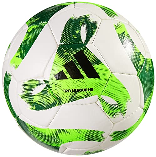 adidas Unisex-Adult Tiro Match Soccer Ball, White/Team Green/Team Solar Green/Black, 4