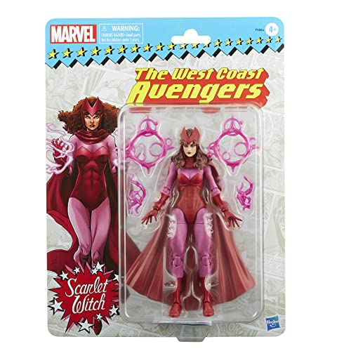 Marvel Legends Series Scarlet Witch 6-inch Retro Packaging Action Figure Toy, 4 Accessories