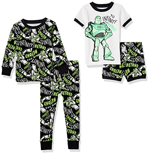 Amazon Essentials Disney | Marvel | Star Wars Toddler Boys' Pajama Set (Previously Spotted Zebra), Pack of 2, Buzz Lightyear Infinity, 2T