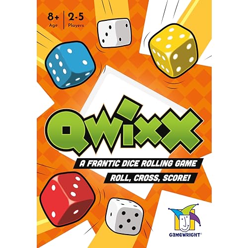 Gamewright Qwixx - A Fast Family Dice Game Multi-colored, 5'