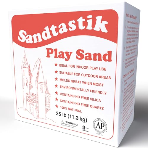 Sandtastik Sparkling White Play Sand, 25 lb (11.3 kg) - Fill Sandboxes, Sand Trays, Sensory Tables, Water Tables! Scoop, Mold & Pour This Premium Non-Toxic Sand