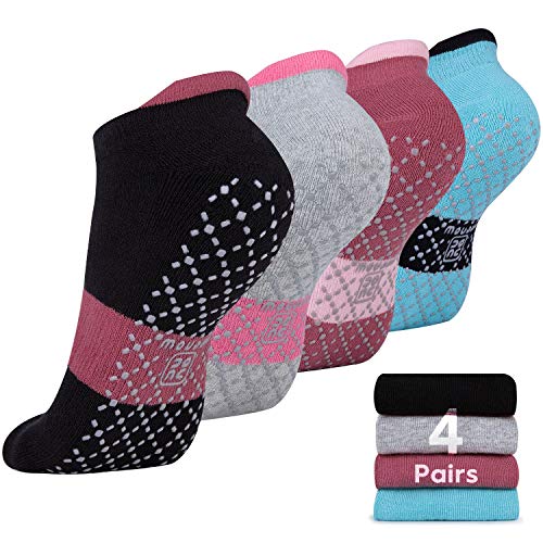 unenow Unisex Non Slip Socks with Grips Cushion for Yoga Pilates Barre Home & Hospital