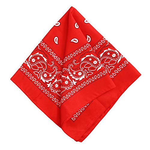Tough Headwear Large Bandana Handkerchief - Head Bandannas for Men & Women - Cowboy Bandana Packs - Paisley Bandana Set