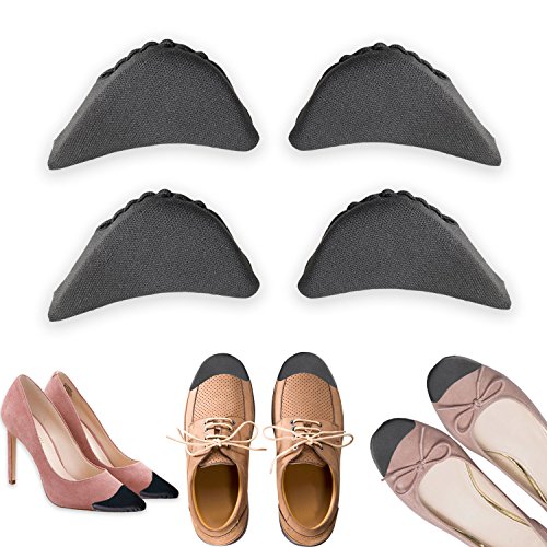 Shoe Filler, Toe Filler & Shoe Inserts to Make Big Shoes Fit, Shoe Insoles for Men & Women, Black (2 Pairs) (Black)