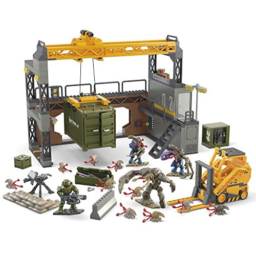 Mega Halo Infinite Toys Building Set for Kids, Floodgate Firefight with 634 Pieces, 4 Poseable Micro Action Figures and Accessories (Amazon Exclusive)