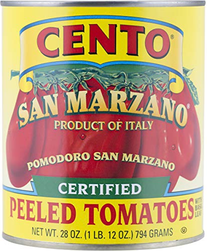 Cento Certified San Marzano Whole Peeled Plum Tomatoes, 28 Ounce , Pack Of 6