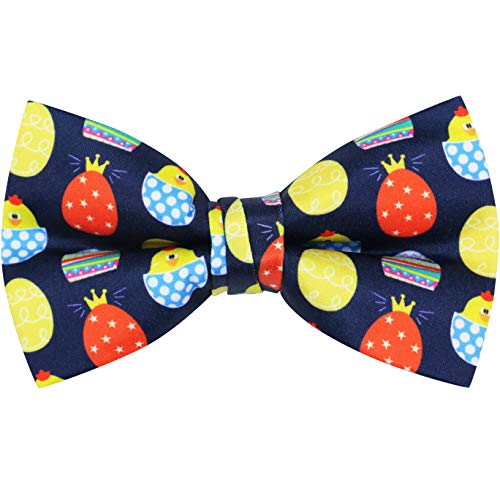 OCIA Holiday Pre-Tied Bow Tie Festival Pattern Bowtie for Mens & Boys St Patricks Day Easter Easter-Eggs