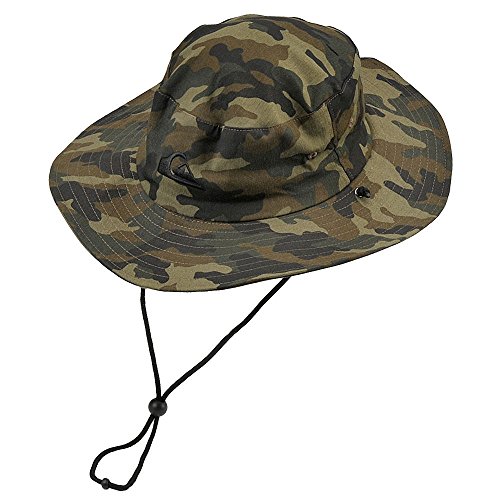 Quiksilver mens Bushmaster Sun Protection Floppy Visor Bucket Hat, Camo, Large-X-Large US