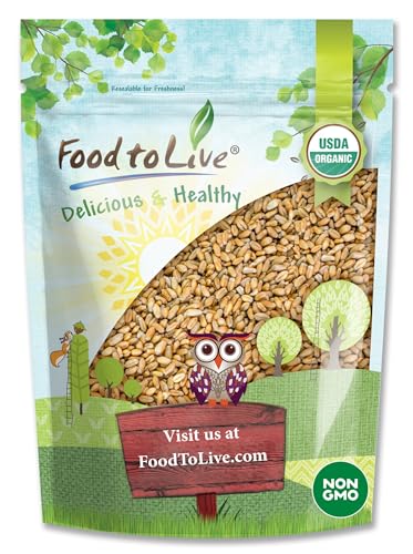 Food to Live Organic Hulled Barley, 3 Pounds – Non-GMO, 100% Whole Grain, Kosher, Vegan, Bulk. Suited for Home Brewing, Grinding. High in Fiber. Great for Chili, Hot Cereal, Salads, Soup
