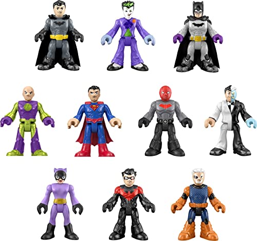 Imaginext DC Super Friends Batman Figure Multipack, Ultimate Hero Villain Match-Up, 10 Characters & 10 Accessories for Ages 3+ Years (Amazon Exclusive)