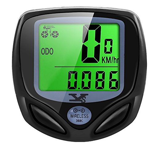 YS SY Bicycle Speedometer and Odometer Wireless Waterproof Cycle Bike Computer with LCD Display & Multi-Functions