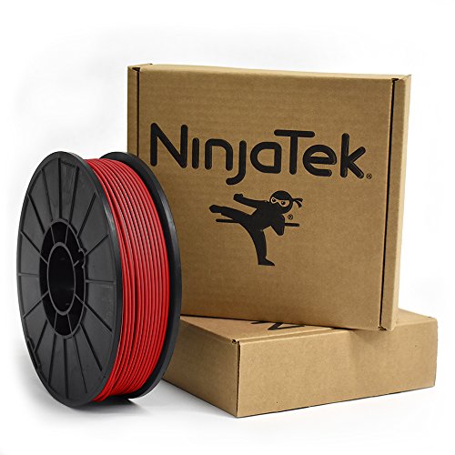 NinjaTek 3DNF03129010 NinjaTek NinjaFlex TPU Filament, 3.00mm, TPE, 1kg, Fire (Red) (Pack of 1)