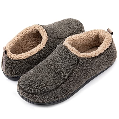 RockDove Men's Nomad Slipper with Memory Foam, Size 13-14 US Men, Mocha