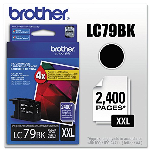 Brother Printer LC-79BK Super High Yield (XXL) Cartridge Ink - Retail Packaging-Black