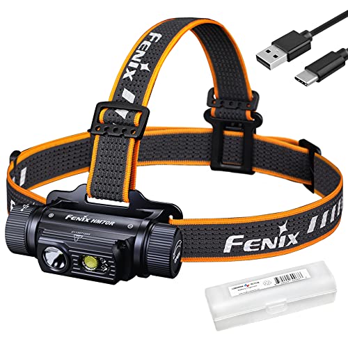 Fenix HM70R Headlamp, 1600 Lumen USB-C Rechargeable with White, High CRI and Red Beams and Lumentac Organizer