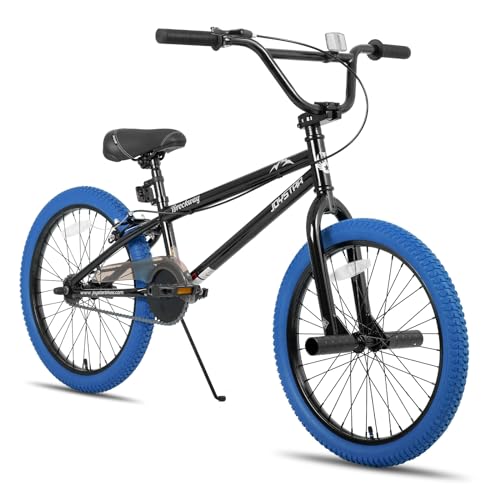 JOYSTAR 20 Inch Kids Bike Freestyle BMX Bikes for 6 7 8 9 10 Years Old Boys Girls and Beginner Riders, 20' Kids' Bicycles, Blue Tires