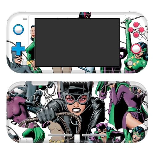 Head Case Designs Officially Licensed Batman DC Comics Catwoman Logos and Comic Book Vinyl Sticker Gaming Skin Decal Cover Compatible with Nintendo Switch Lite