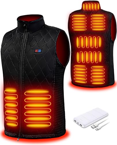 Ompusos Heated Vest for Men with Battery Pack Included Rechargeable, Lightweight Warm Vest for Winter Outdoor Hunting