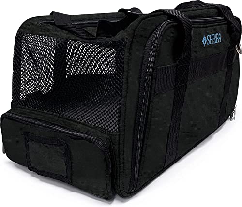 Sherpa Expandable Travel Pet Carrier, Airline Approved & Guaranteed On Board - Black, Medium